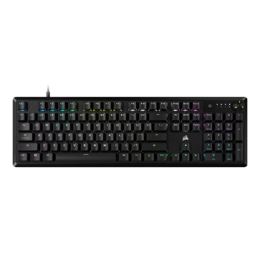 CORSAIR K70 CORE RGB Mechanical Gaming Keyboard - Pre-lubricated Corsair MLX Red Linear Keyswitches - Sound Dampening - Media Control Dial - iCUE Compatible - QWERTY NA Layout - Black